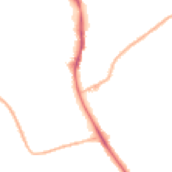 Night-time road noise heatmap for NG18 4FX