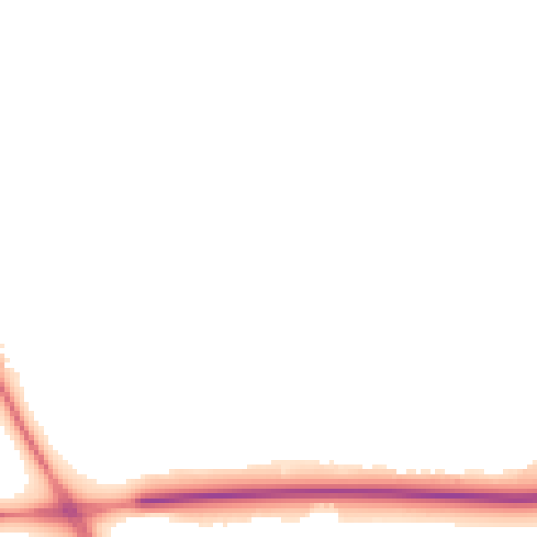 Night-time road noise heatmap for NG18 4QL