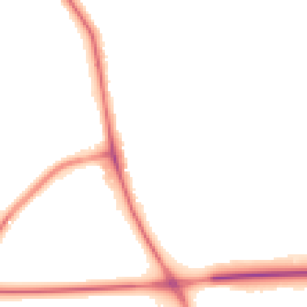 Night-time road noise heatmap for NG18 4SY