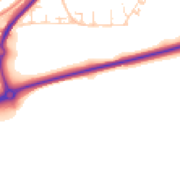 Daytime road noise heatmap for NG18 4TG