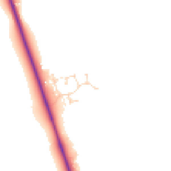 Daytime road noise heatmap for NG18 4UT
