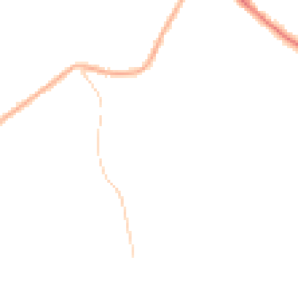 Night-time road noise heatmap for NG18 4YG