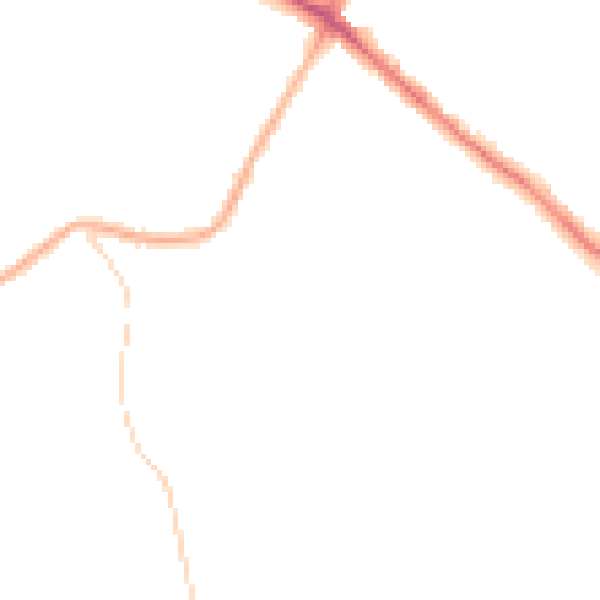 Night-time road noise heatmap for NG18 4YS