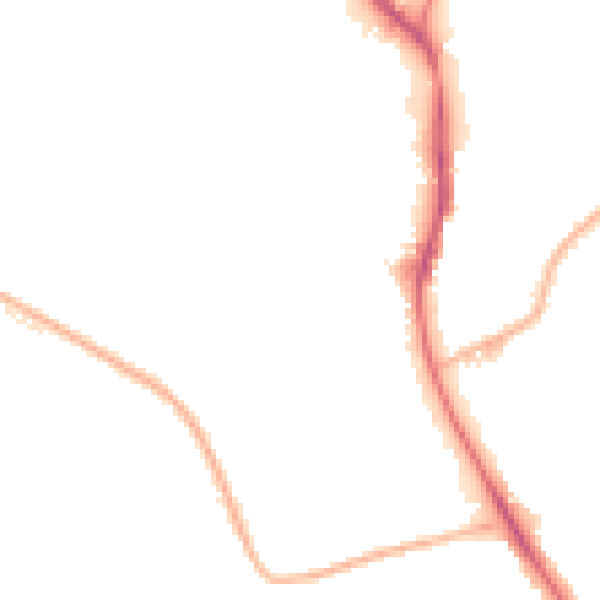 Night-time road noise heatmap for NG18 5AT