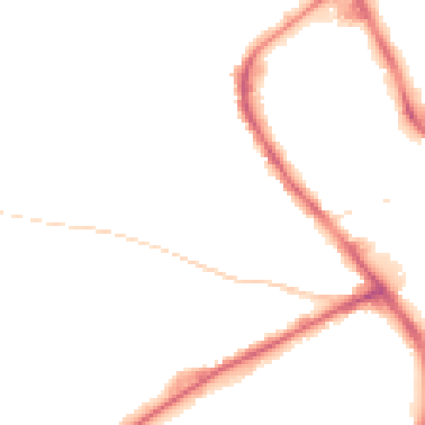 Night-time road noise heatmap for NG18 5FG