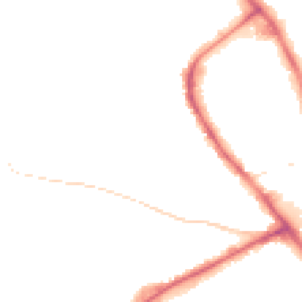 Night-time road noise heatmap for NG18 5JD