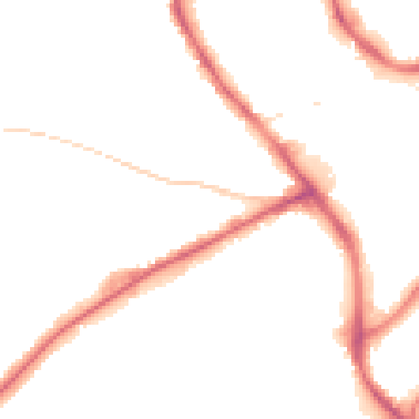 Night-time road noise heatmap for NG18 5LJ
