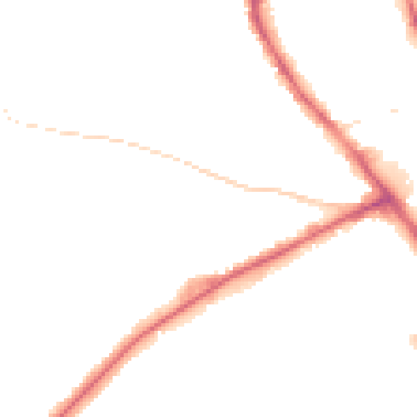 Night-time road noise heatmap for NG18 5LW
