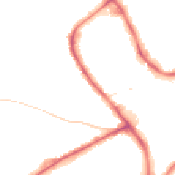 Night-time road noise heatmap for NG18 5NU