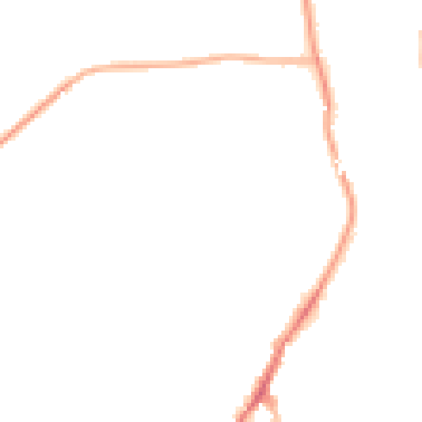 Night-time road noise heatmap for NG20 0AT