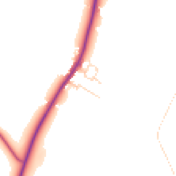 Daytime road noise heatmap for NG20 0BW