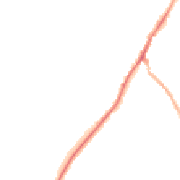 Night-time road noise heatmap for NG20 0DT