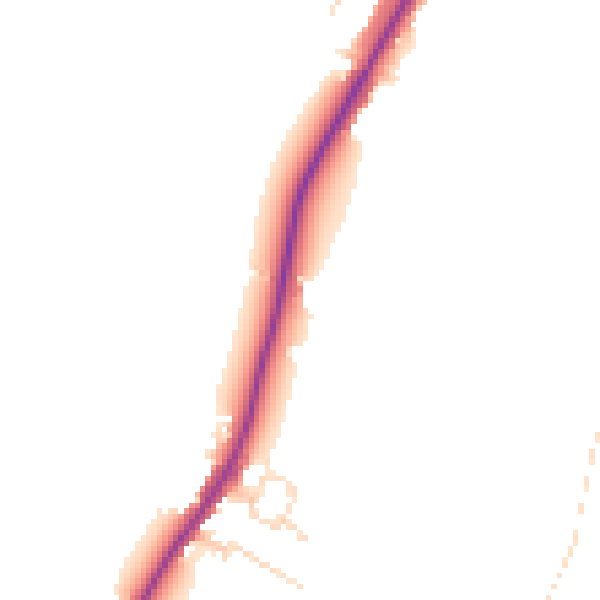 Daytime road noise heatmap for NG20 0EF