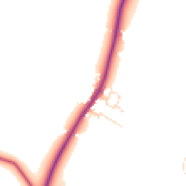 Daytime road noise heatmap for NG20 0EG