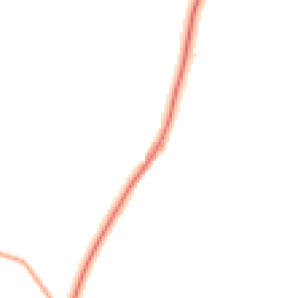 Night-time road noise heatmap for NG20 0EG