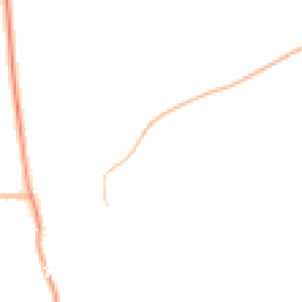Night-time road noise heatmap for NG20 0RJ