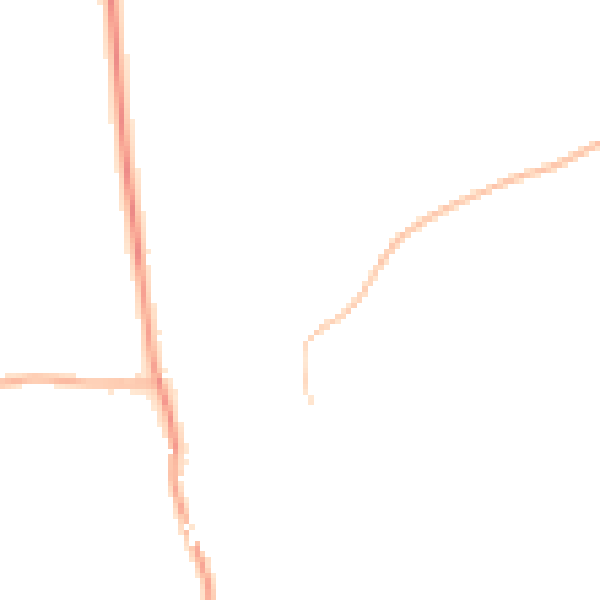 Night-time road noise heatmap for NG20 0RU