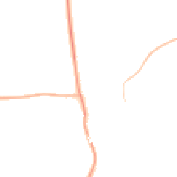 Night-time road noise heatmap for NG20 0SA