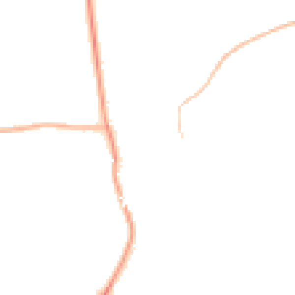 Night-time road noise heatmap for NG20 0SD