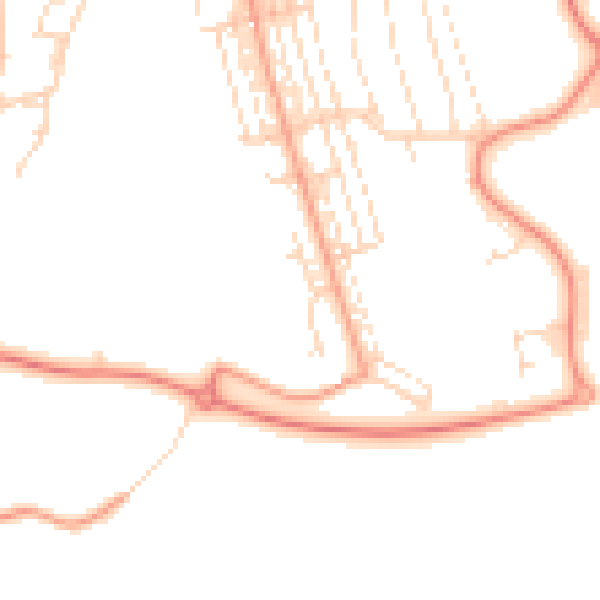 Daytime road noise heatmap for NG20 8BW
