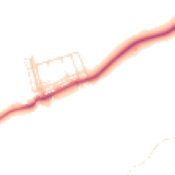 Daytime road noise heatmap for NG20 8GE