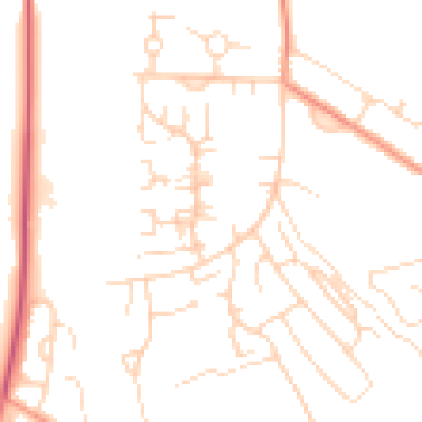 Daytime road noise heatmap for NG20 8HG