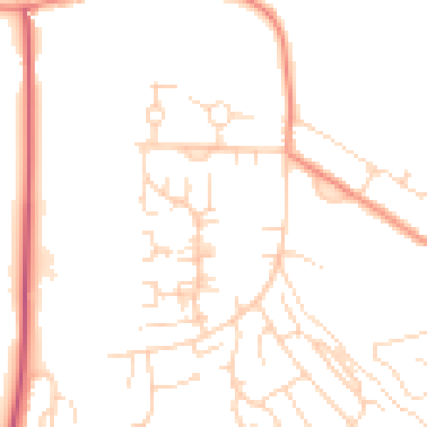 Daytime road noise heatmap for NG20 8HP