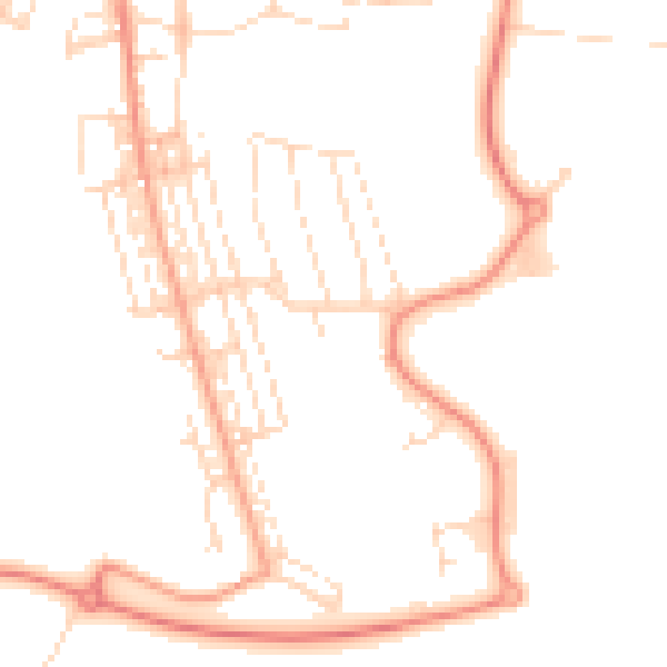 Daytime road noise heatmap for NG20 8RH