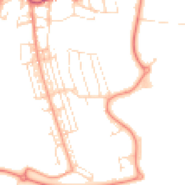 Daytime road noise heatmap for NG20 8RN