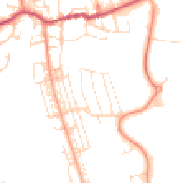 Daytime road noise heatmap for NG20 8RP