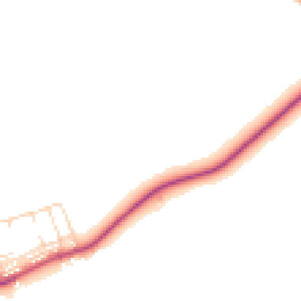 Daytime road noise heatmap for NG20 8XG