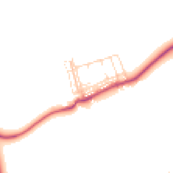 Daytime road noise heatmap for NG20 8XH