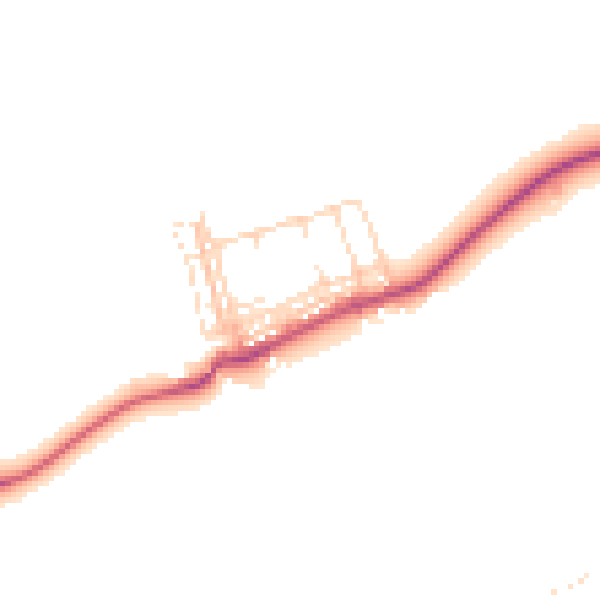 Daytime road noise heatmap for NG20 8XL