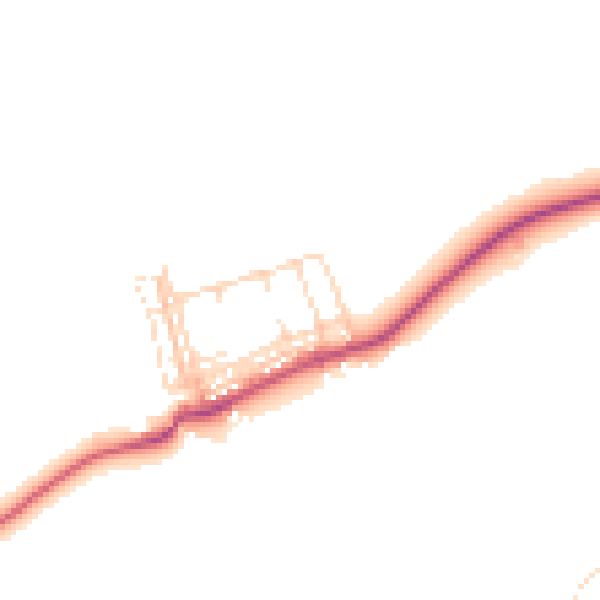 Daytime road noise heatmap for NG20 8XN