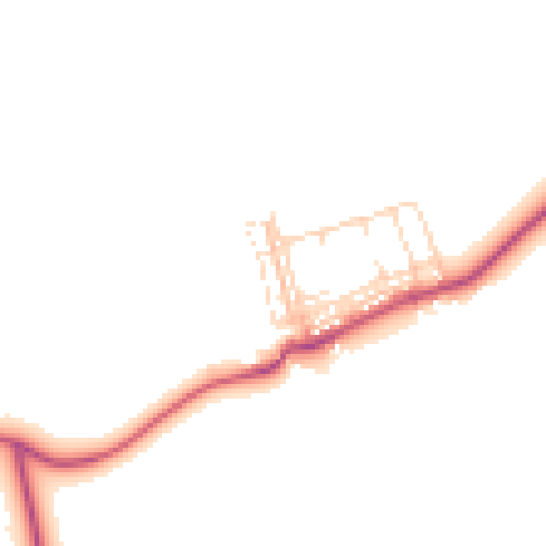 Daytime road noise heatmap for NG20 8XQ
