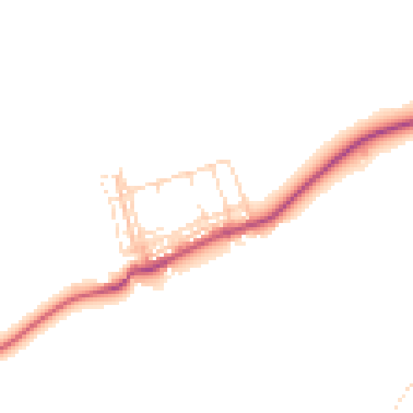 Daytime road noise heatmap for NG20 8XU