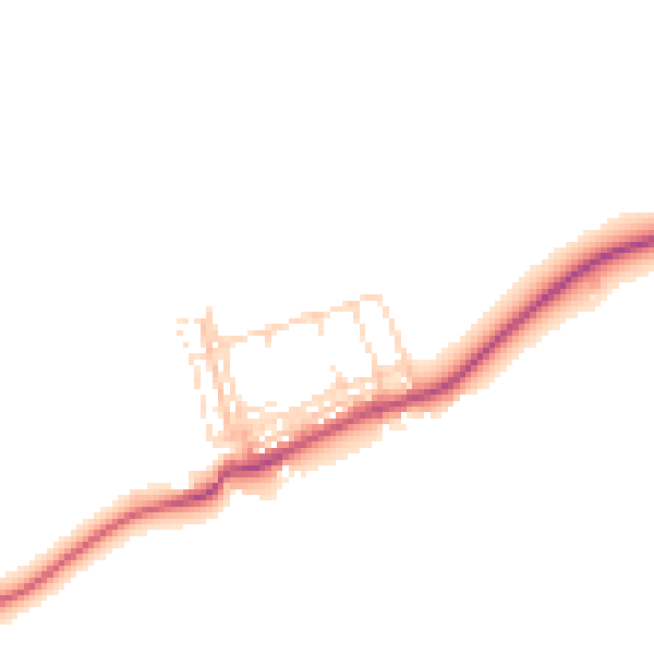 Daytime road noise heatmap for NG20 8XY