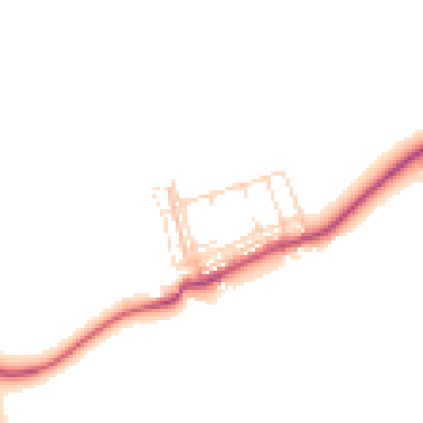 Daytime road noise heatmap for NG20 8XZ