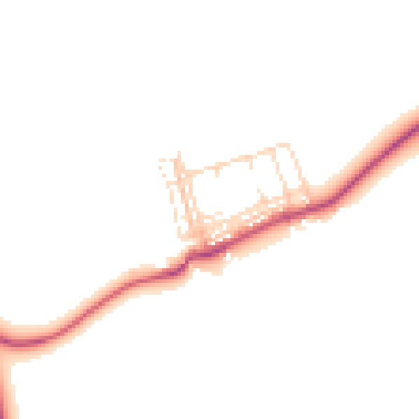 Daytime road noise heatmap for NG20 8YL