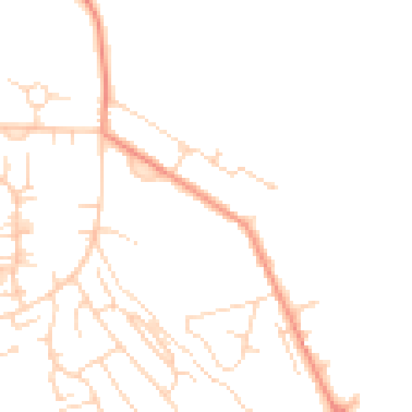 Daytime road noise heatmap for NG20 9AD