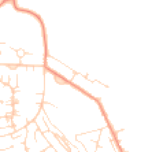 Daytime road noise heatmap for NG20 9AG