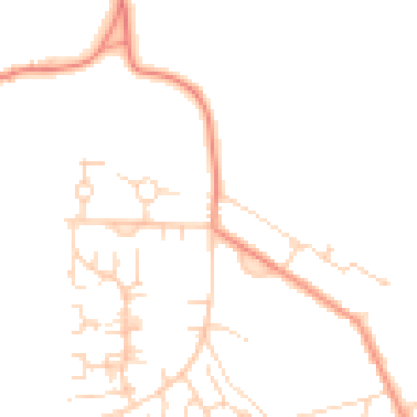 Daytime road noise heatmap for NG20 9AH