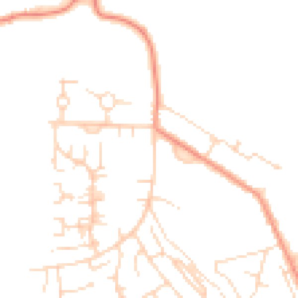 Daytime road noise heatmap for NG20 9AJ