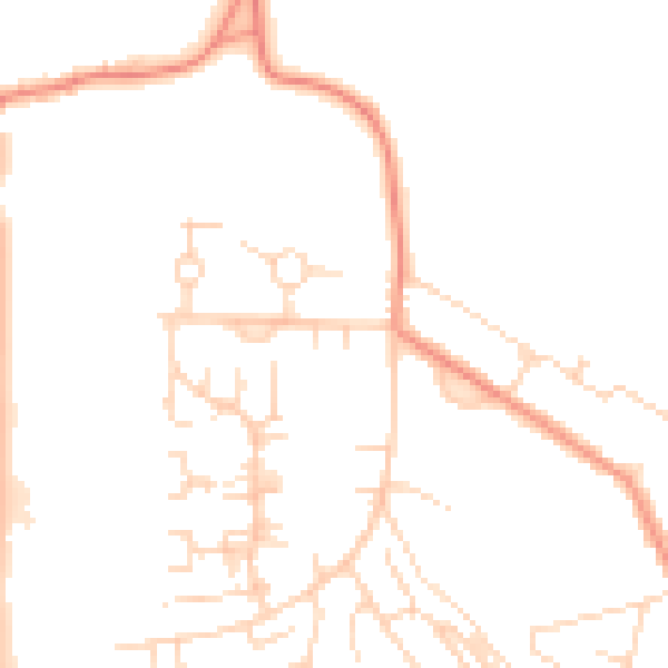 Daytime road noise heatmap for NG20 9AN