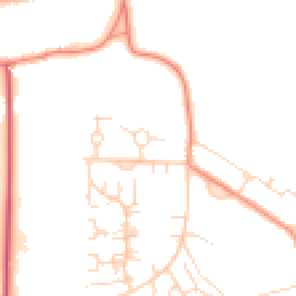 Daytime road noise heatmap for NG20 9AR