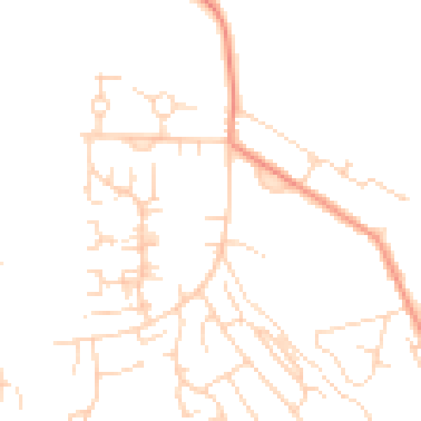 Daytime road noise heatmap for NG20 9AX