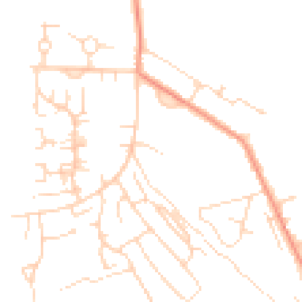 Daytime road noise heatmap for NG20 9AZ