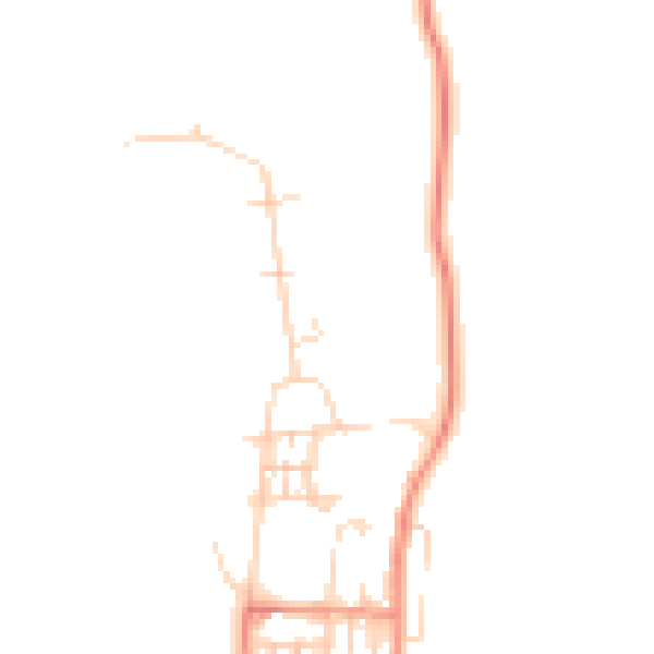 Daytime road noise heatmap for NG20 9BB
