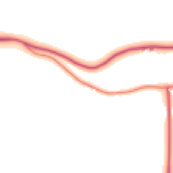Daytime road noise heatmap for NG20 9BE