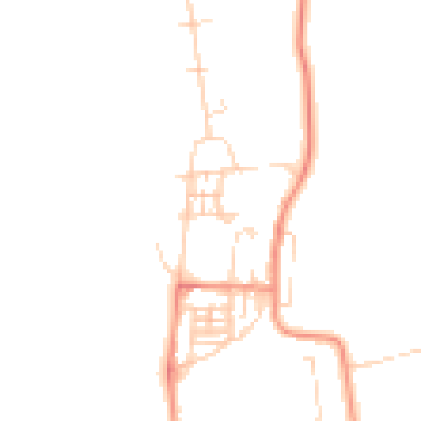 Daytime road noise heatmap for NG20 9BW